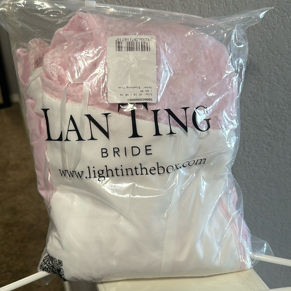 LanTing bride pink dress size 14 lighinthebox new in package wedding